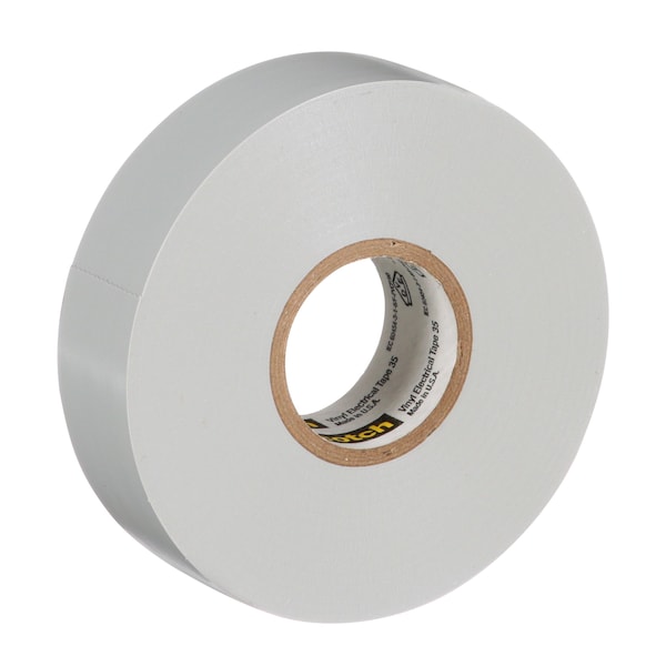 3M Vinyl Electrical Tape, 35, Scotch, 3/4 in W x 66 ft L , 7 mil thick, Gray, 1 Pack - 35-GRAY-3/4