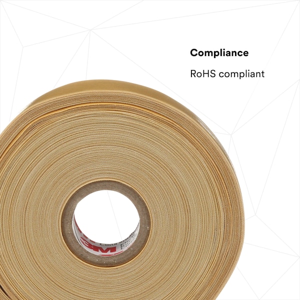 3M Varnished Cotton Cambric Electrical Tape 2520, Scotch, 3/4 in W x 108 ft L, 8 mil, Yellow, 1 Pack - 2520-3/4X36YD