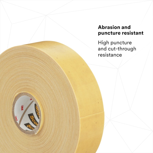 3M Varnished Cotton Cambric Electrical Tape 2520, Scotch, 3/4 in W x 108 ft L, 8 mil, Yellow, 1 Pack - 2520-3/4X36YD