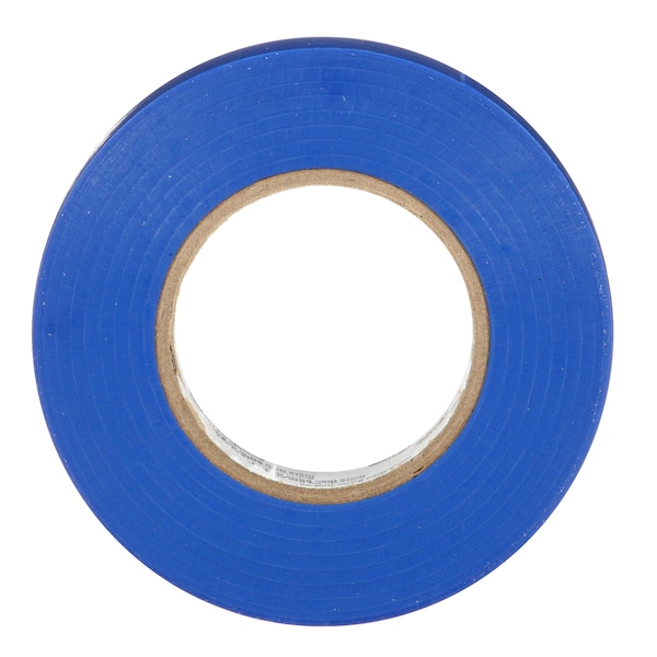 3M Vinyl Electrical Tape, 165, Temflex, 3/4 in W x 60 ft L, 6 mil thick, Blue, 1 Pack - 165BL4A