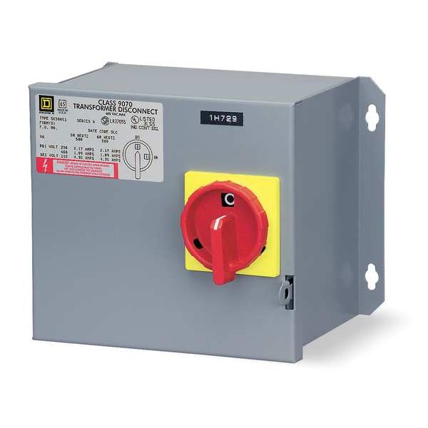 Square D Transfrmr Disconnect, 500VA, 240/480V-120V - 9070SK500G1D1