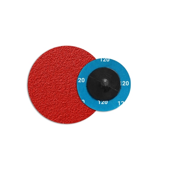 Continental Abrasives 2" 120 Grit Ceramic Cloth Reinforced Quick Change Style Disc - Q-C2120