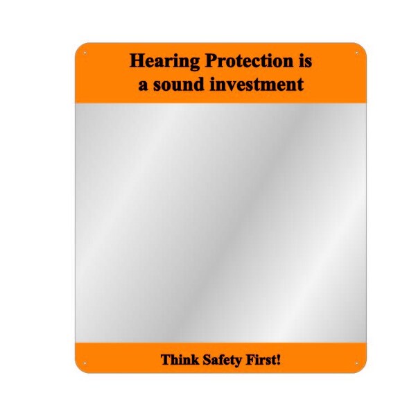 Se-Kure View 16'' X 19'' H ''Hearing Is A Sound Investment'' Mirror, Yellow - DM904Y