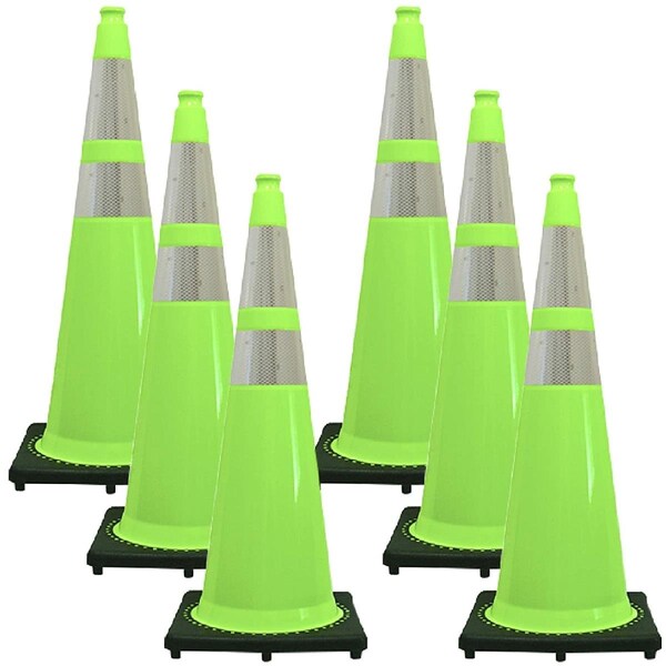 Muebles Para El Hogar 36 in. Safetygreen Reflective Cones, 6PK - MU3969504