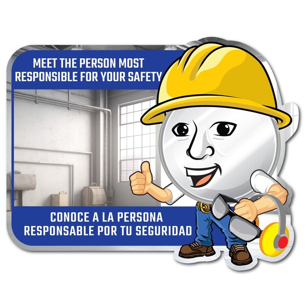 Se-Kure View 23'' W X 15'' H ''Meet The Person Responsible For Your Safety'' Bilingual Mirror - BSM301-M