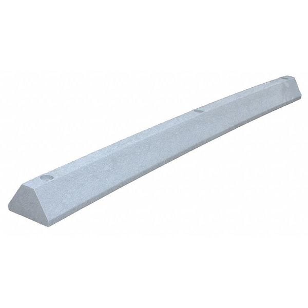 Plastics R Unique Parking Block, Standard, 6 ft., Gray, Lags - S6PBGTRUE-LAGS