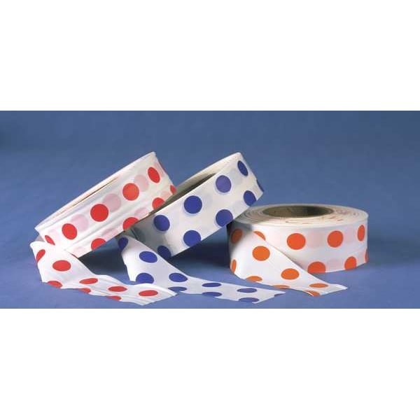 Zoro Select Flagging Tape, No Legend, Blue/White, 1 3/16 in Wide x 300 ft Length, Vinyl, 2 mil - PDWB-200