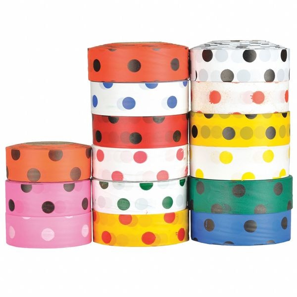 Zoro Select Flagging Tape, No Legend, Blue/White, 1 3/16 in Wide x 300 ft Length, Vinyl, 2 mil - PDWB-200