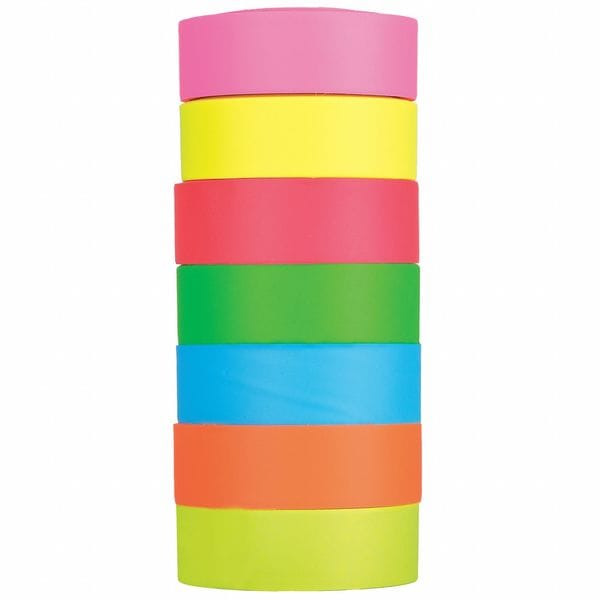 Zoro Select Flagging Tape, No Legend, Fluorescent Orange, 1 3/16 in Wide x 150 ft Length, Vinyl, 4.5 mil - TFOG-200
