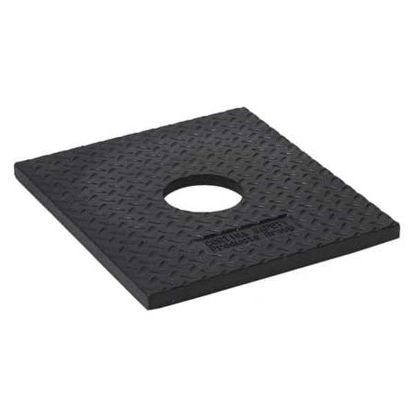Zoro Select Delineator Base, Rubber, 1 in Height, 15 in Length, 10 lb, Black - 03-730