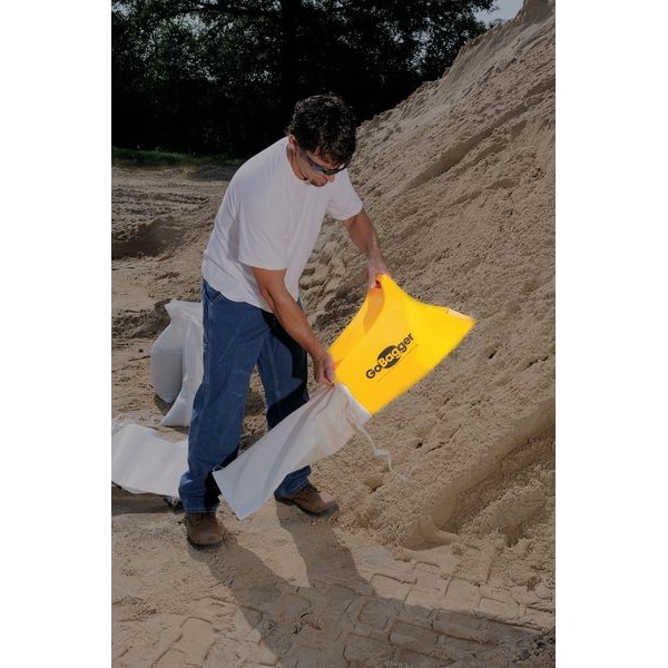 Gobagger Sand Bag Filling Tool, Plastic, Yellow - 5EET2