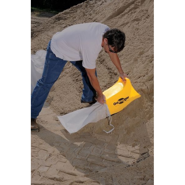 Gobagger Sand Bag Filling Tool, Plastic, Yellow - 5EET2