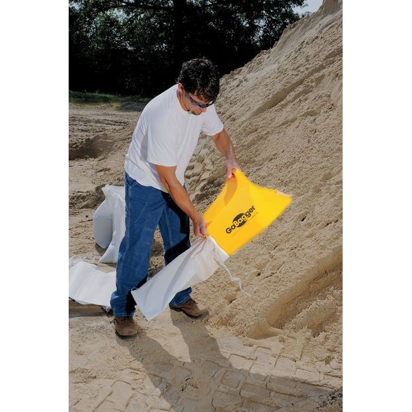Gobagger Sand Bag Filling Tool, Plastic, Yellow - 5EET2
