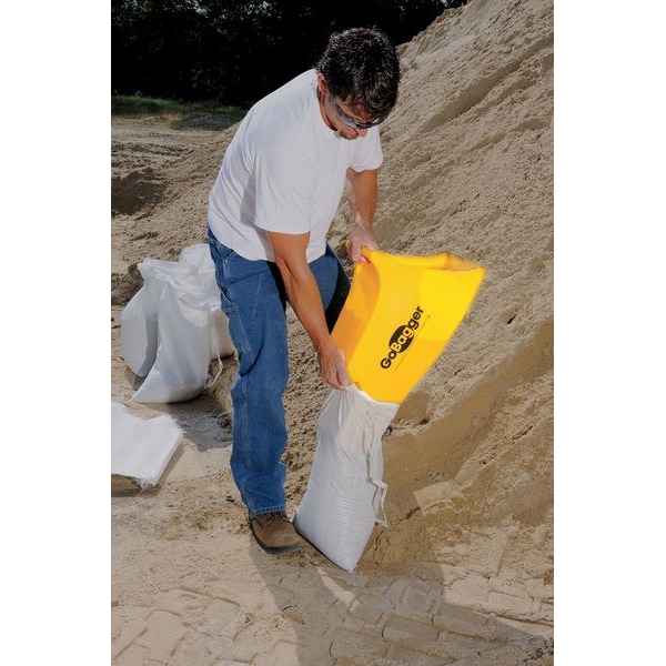 Gobagger Sand Bag Filling Tool, Plastic, Yellow - 5EET2