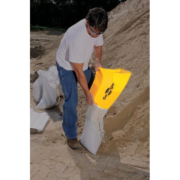 Gobagger Sand Bag Filling Tool, Plastic, Yellow - 5EET2
