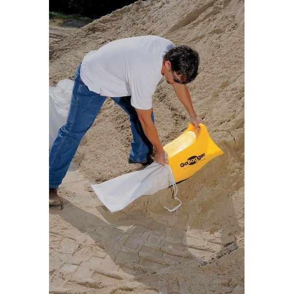Gobagger Sand Bag Filling Tool, Plastic, Yellow - 5EET2