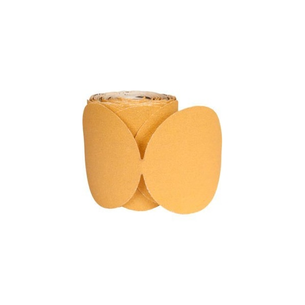 Saint-Gobain Abrasives Norton 66261183810 Paper PSA Disc Roll 5" Dia. P180 Grit Aluminum Oxide 100 Disc Per Roll - 66261183810