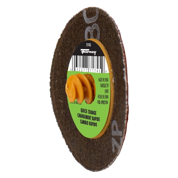 Forney Quick Change Sanding Disc, 80 Grit, 2 in 5-pack of Forney 71745 - 71602