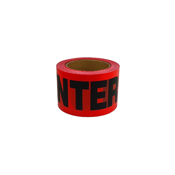 Zoro Select Barricade Tape, Danger Do Not Enter, Red, 3 in Wide x 300 ft Length, Polyethylene, 2 mil - 36UV38