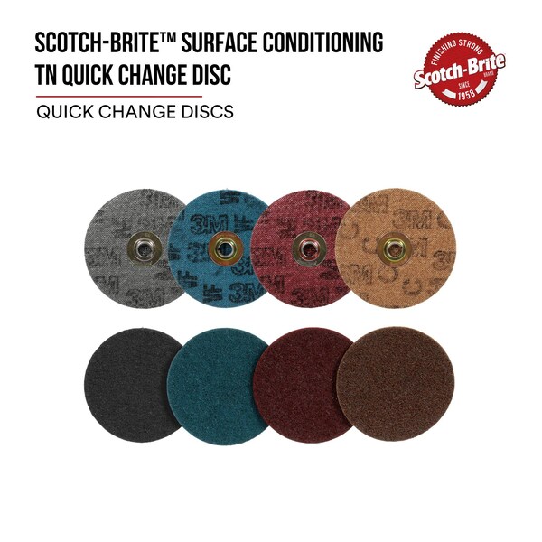 Scotch-Brite Surface Conditioning TN Quick Change Disc, A/O Very Fine, 7 in, 25PK - SC-DN