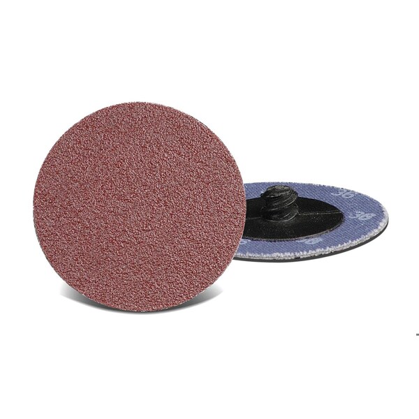 Cgw Abrasives Coated Abrasive Quick-Change Disc, 3 in Dia, 50 Grit, Medium Grade, Aluminum Oxide Abrasive, Roll-On - 59539