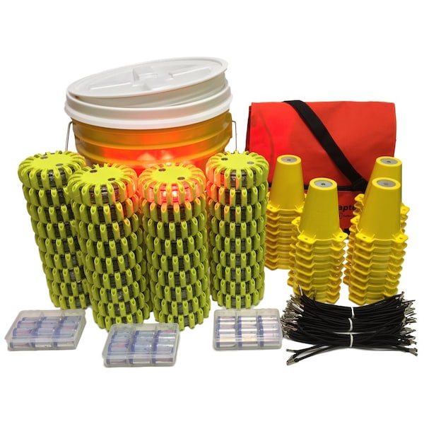 Powerflare Cone Kit, Bucket, 36, Red Lt, Ylw Shell - CKT-BUCKET36-R-Y
