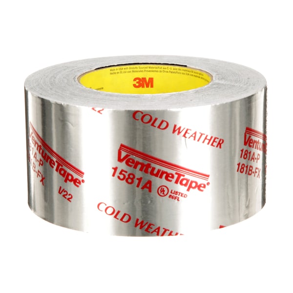 3M VentureTape UL181A-P Foil Tape, 3 IN x 60 Yards, 1581-G076 - 7100043929