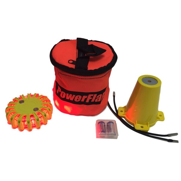 Powerflare Cone Kit, Softpack, 1, Red Lt, Ylw Shell - CKT-SP1-R-Y