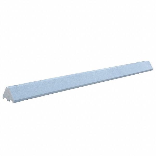Plastics R Unique Parking Blocks, 4 in Height, 6 ft Length, Ultra Gray - ULTRA4672PBG-SPIKES