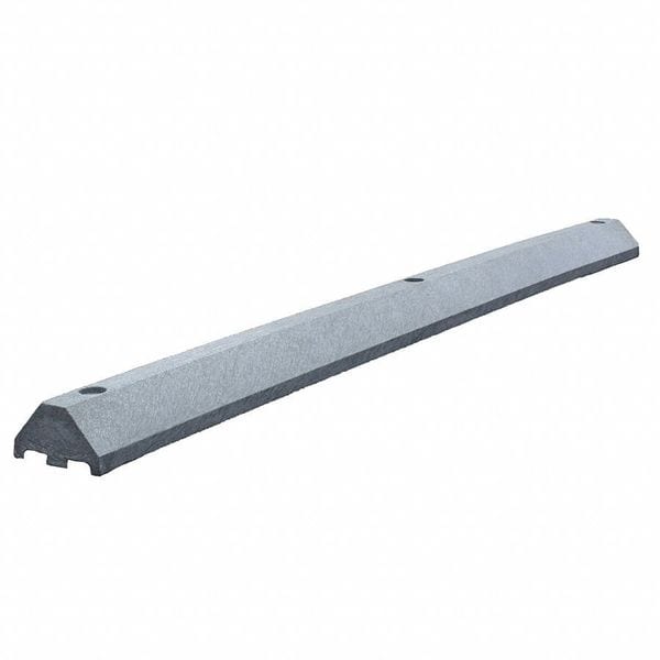 Plastics R Unique Parking Blocks, 3 in Height, 6 ft Length, Ultra Charcoal - ULTRA3672PBCG-SPIKES
