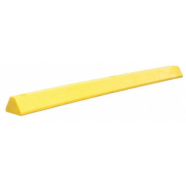 Plastics R Unique Parking Block, Standard, 6 ft., Yellow, Lags - S6PBYTRUE-LAGS
