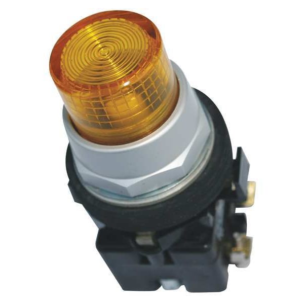 Botón pulsador iluminado de Eaton, 30 mm, 2NA/2NC, Amarillo - HT8GBYF1Q1F3