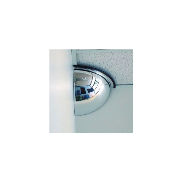 Safety Security Products Co Quarter Dome Acrylic Mirror, Indoor, 36" Dia. , 90 Degree Viewing Angle - H141365F
