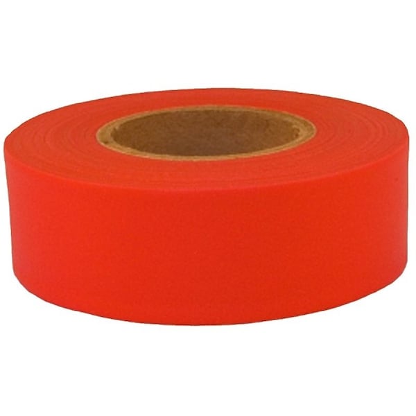 C.H. Hanson SubZero Series Flagging Tape, 150 ft L, 1316 in W, Fluorescent Red, PVC - 17010