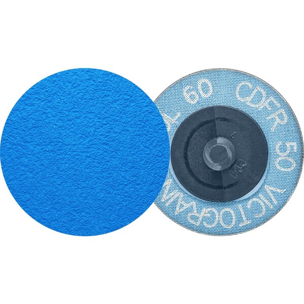 Pferd PFERD COMBIDISC Abrasive Disc, 2in Dia, Type CD, 60 Grit, VICTOGRAIN-COOL - 42445