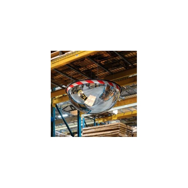 Vision Metalizers Full Dome Acrylic Warning Mirror Indoor 36 Dia. 360 Degree Viewing Angle - HVDPB3600