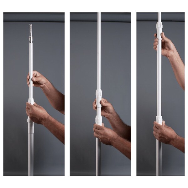 Safetywhips Warning Whip Telescoping Whip with Flag, White Whip, Orange Flag, Yellow Reflective X, 79 Length - TW11D-X