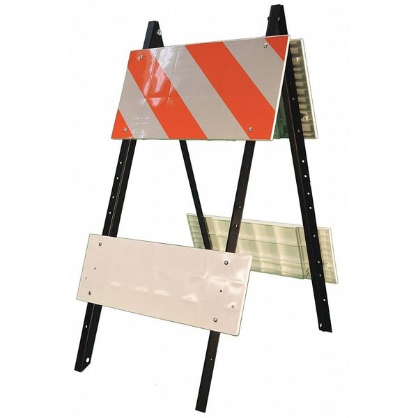 Zoro Select STEELCADE BARRICADE TYPE I 12/8 EGR TO, Engineer, 41 in Height, Orange/White - 97-03-001