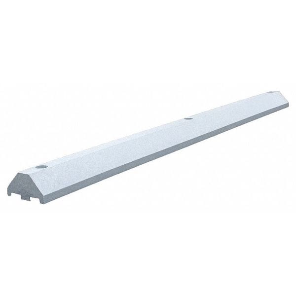 Plastics R Unique Parking Blocks, 3 in Height, 6 ft Length, Ultra Gray - ULTRA3672PBG-SPIKES