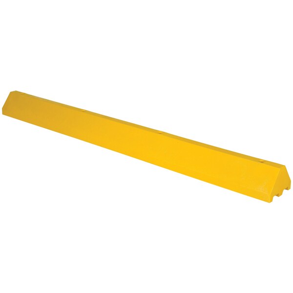 Vestil Truck Stop, Plastic, 7 in Height, 96 in Length, Yellow - CS-TB96-Y