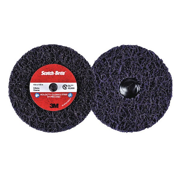 Scotch-Brite 4" dia. Type 3 100 grit Extra Coarse Silicon Carbide Quick Change Disc - 7100176127