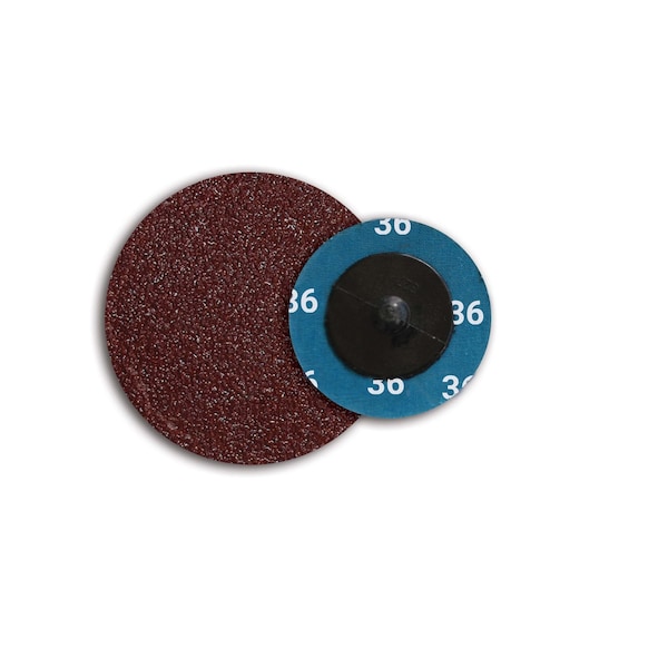 Continental Abrasives 3" 36 Grit Aluminum Oxide Cloth Reinforced Quick Change Style Disc - Q-A3036