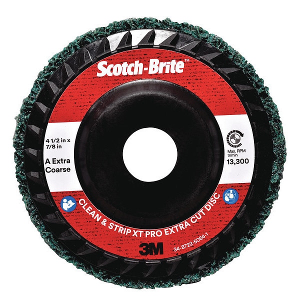 Scotch-Brite 4.5" dia. Type 27 100 grit Extra Coarse Aluminum Oxide Quick Change Disc - 61500303104
