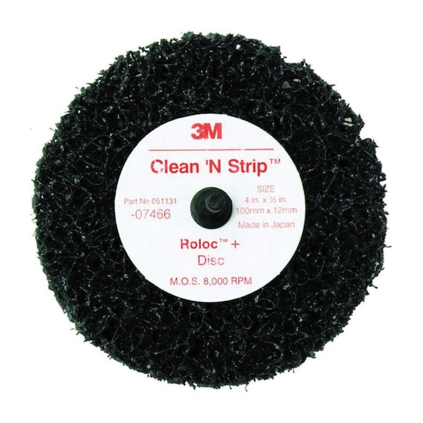 3M Scotch-Brite Roloc + Clean and Strip Disc 7466, 4 inx1/2 in S XCS - 7000120779