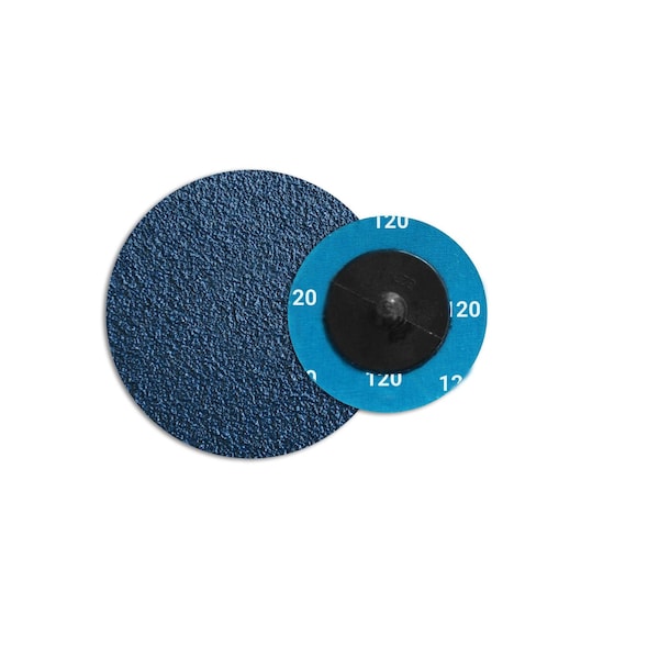 Continental Abrasives 3" 120 Grit Zirconia Cloth Reinforced Quick Change Style Disc - Q-Z3120