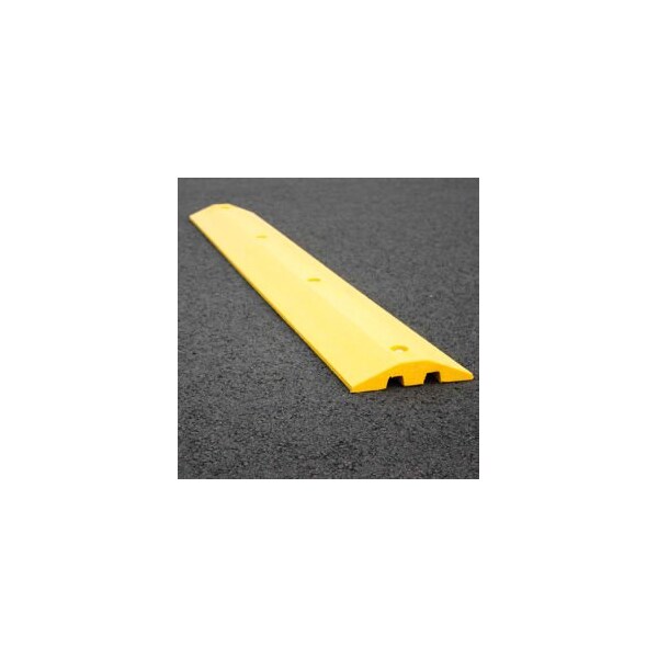 Plastics R Unique Yellow Speed Bump with Cable Protection & Hardware - 48in Long - 21048SBY