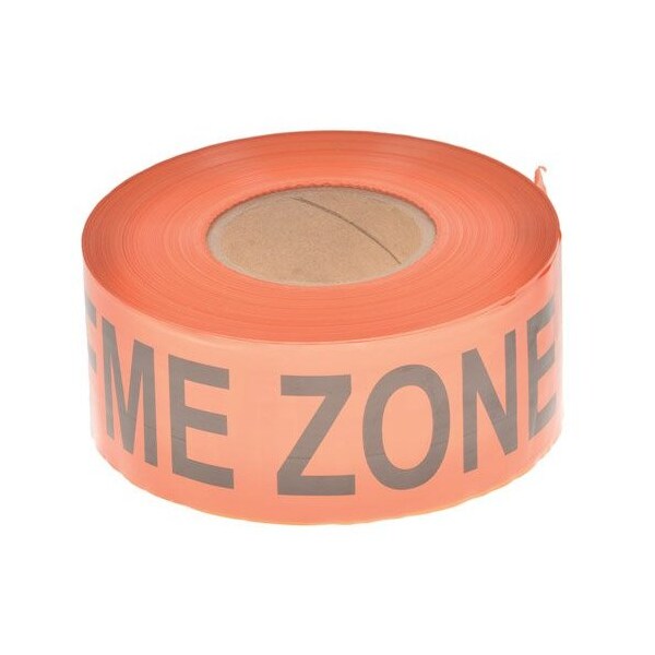 Zoro Select FME Zone Tape, FME Zone, Orange, 3 in Wide x 1,000 ft Length, 3 mil - BT1KFZOR