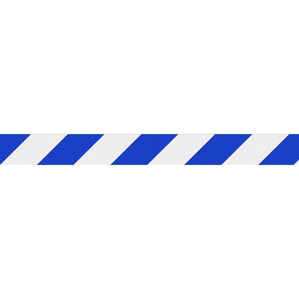 Queue Solutions ConePro 600, Orange, 30' Blue/White Diagonal Stripe Belt - CP600O-BLW300