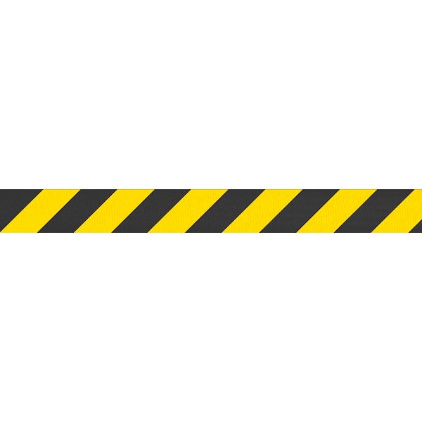 Queue Solutions ConePro 600, Yellow, 25' Yellow/Black Diagonal Stripe Belt - CP600Y-YB250