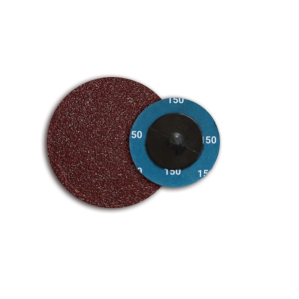 Continental Abrasives 2" 150 Grit Aluminum Oxide Cloth Reinforced Quick Change Style Disc - Q-A2150